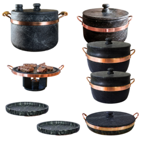 Conjunto panelas de pedra sabão - Fazenda Upgrade